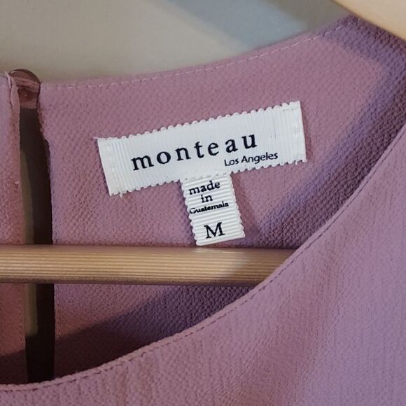 Monteau Flutter Sleeve Blouse M - Picture 3 of 5